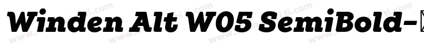 Winden Alt W05 SemiBold字体转换